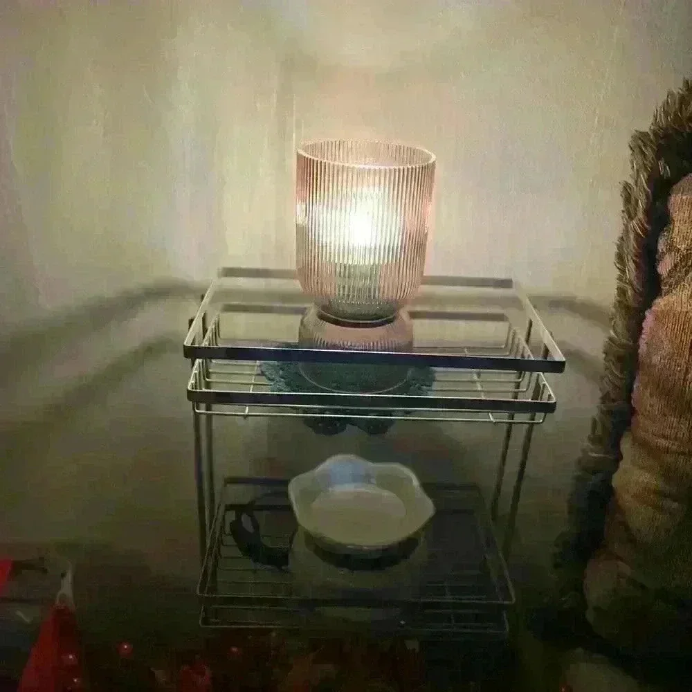 W&A fluted LED glass table light